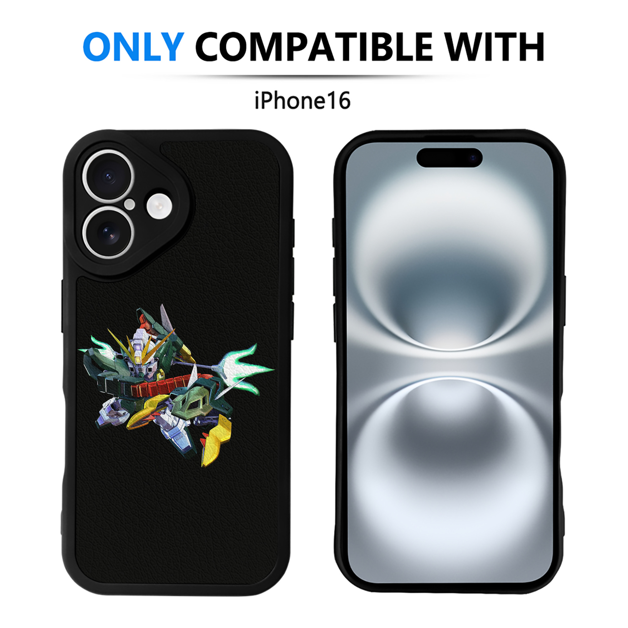（画像用） 機動戦士ガンダム Mobile Suit Gundam 【iPhone 16シリーズ対応】シリコンスマホケース（レザー調） 材質：シリコン